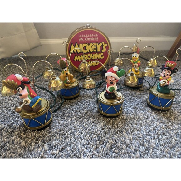 Mr Christmas Disney Mickeys Marching Band Holiday Musical Bell 35 Songs Works!! - Picture 1 of 14